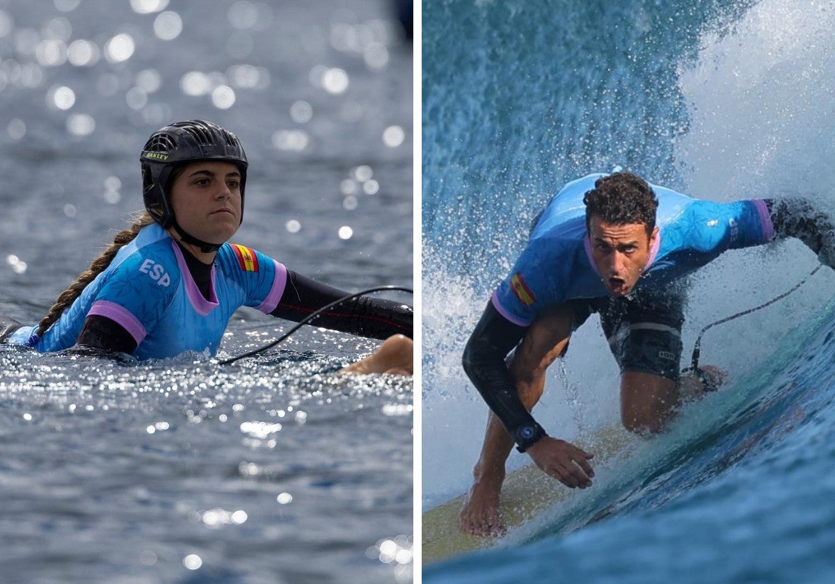 Janire González y Andy Criere, en Tahití