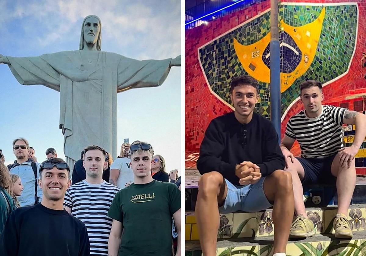 Zubimendi y sus amigos en Río de Janeiro.