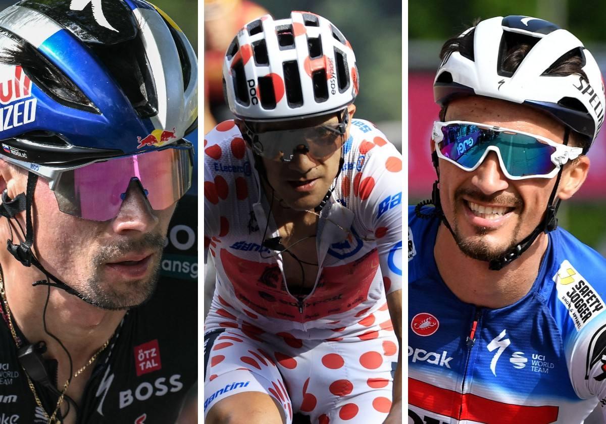 Roglic, Carapaz y Alaphilippe, tres de los grandes favoritos a ganar la Clásica San Sebastián.