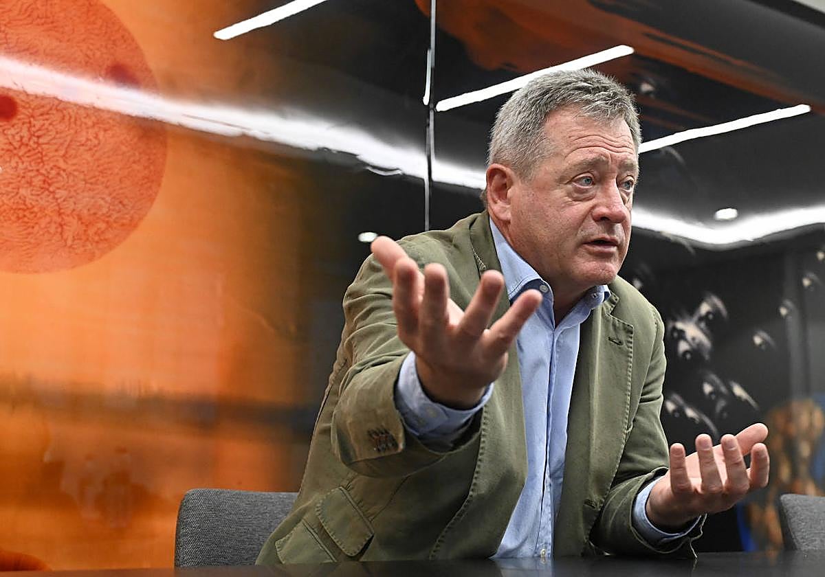 Bingen Zupiria, en un momento de la entrevista.