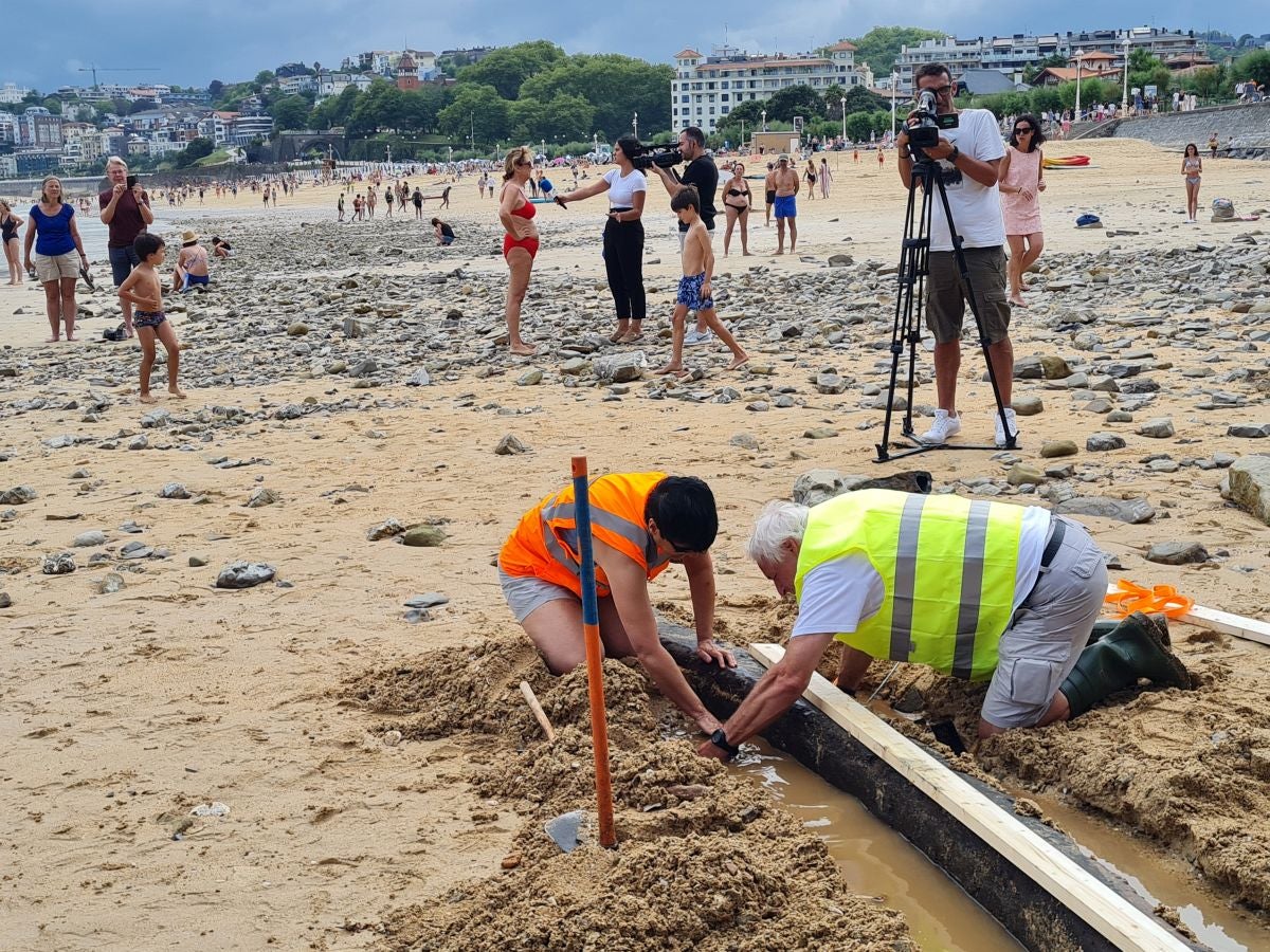 Un tesoro arqueológico al descubierto de los bañistas