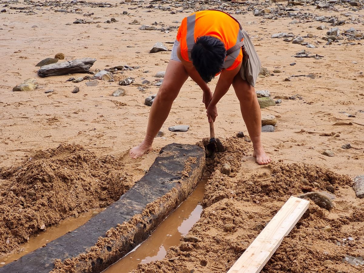 Un tesoro arqueológico al descubierto de los bañistas