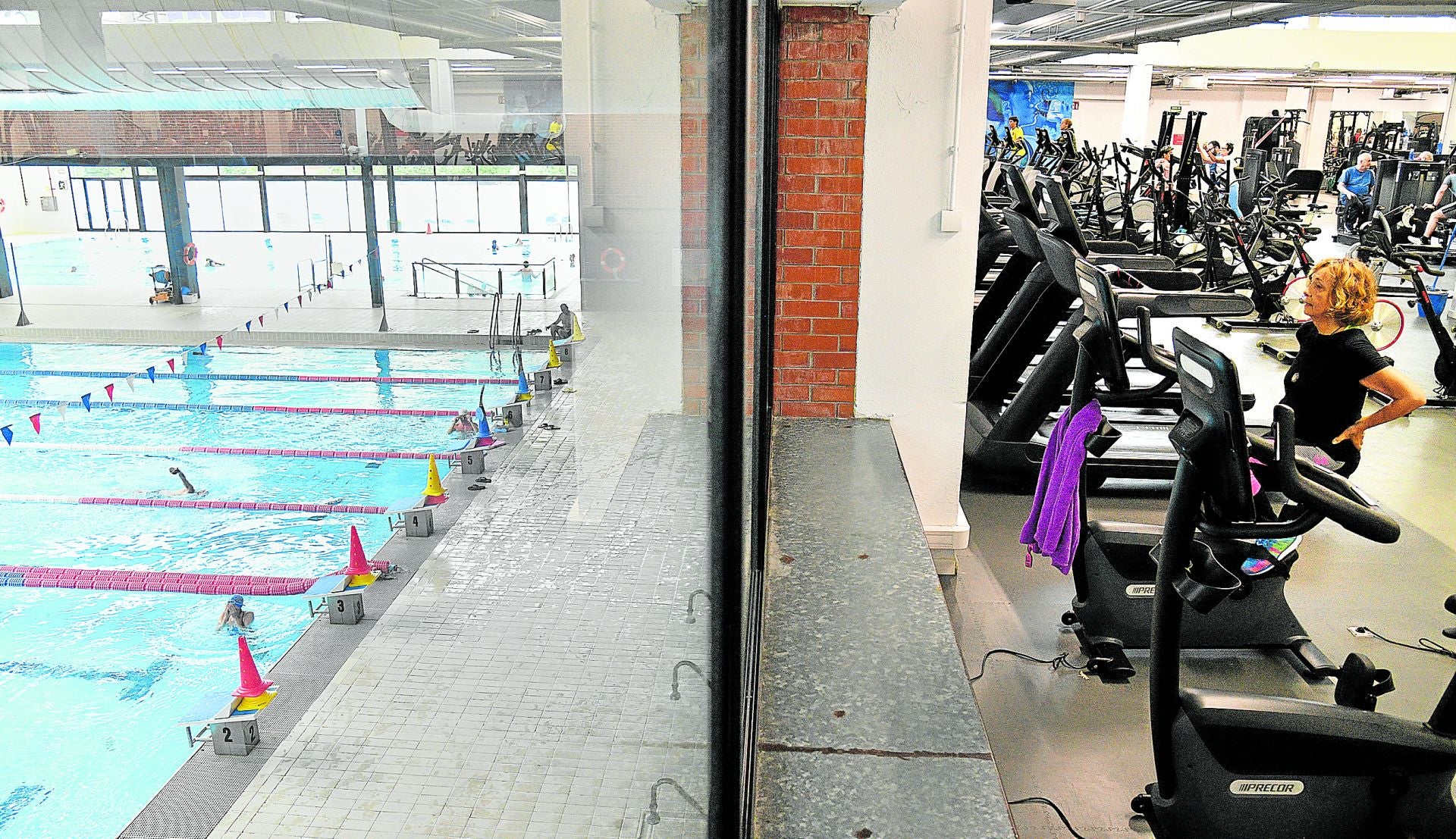 El gimnasio y la piscina del Paco Yoldi.