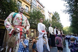 Gigantes en la Semana Grande de Donostia este 2024.