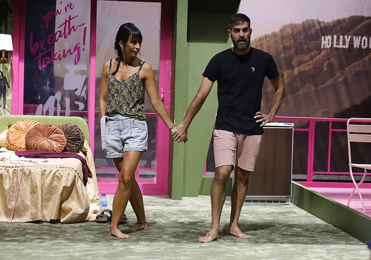 Jon Plazaola, durante el ensayo en Sarobe.