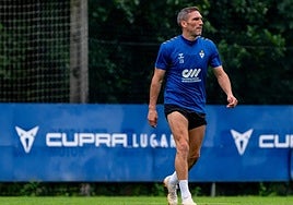 Anaitz Arbilla durante uno de los entrenamientos de esta semana.