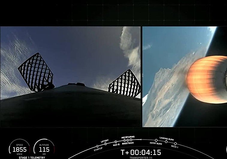 Así ha sido el lanzamiento del satélite vasco Lur-1