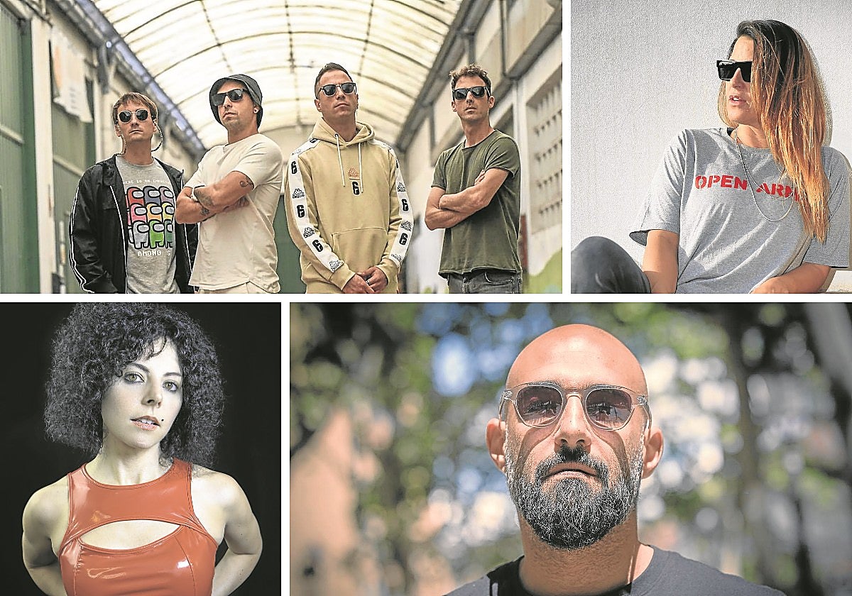 Kulto Kultivo, Tania Vulcano, Giorgi Angiuli y el productor y DJ egipcio Raxon.