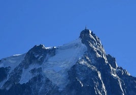 Aiguille du Midi, cerca del lugar del accidente.