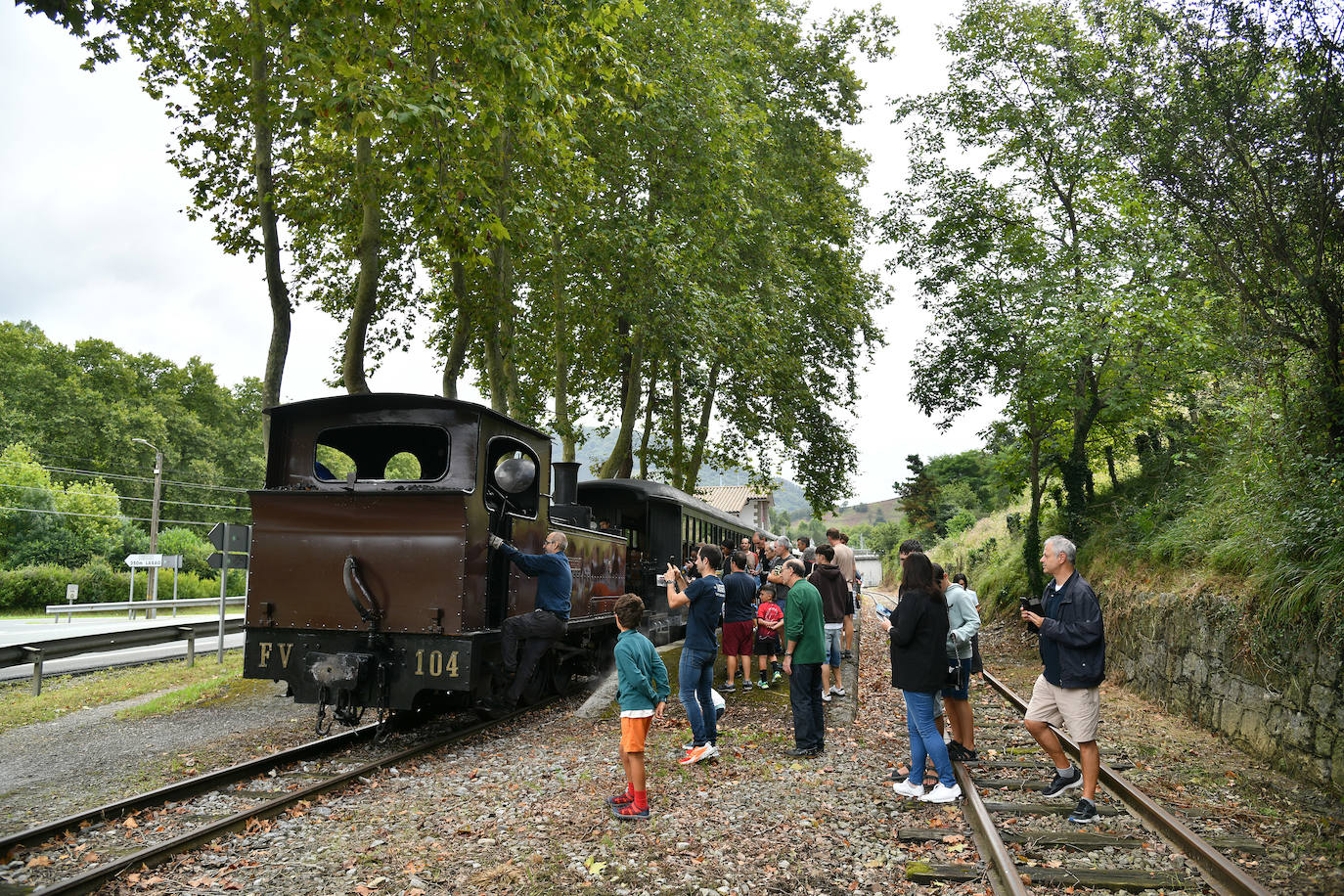 Las mejores imágenes del recorrido del tren de vapor entre Azpeitia y Lasao