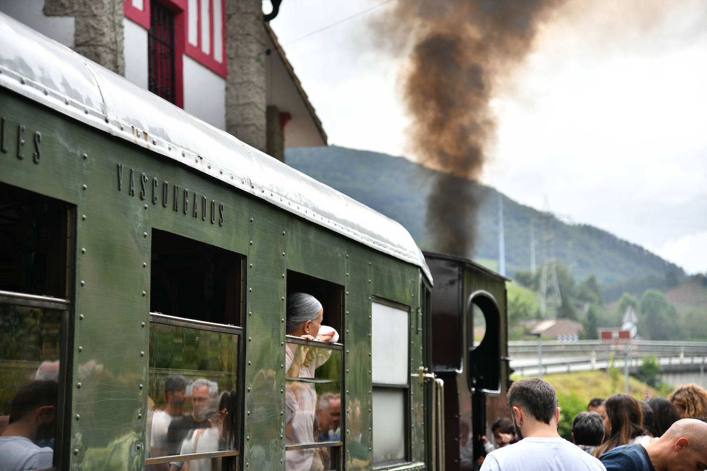 Las mejores imágenes del recorrido del tren de vapor entre Azpeitia y Lasao