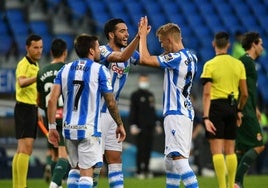 Merino y Ødegaard cuando jugaban juntos en la Real.