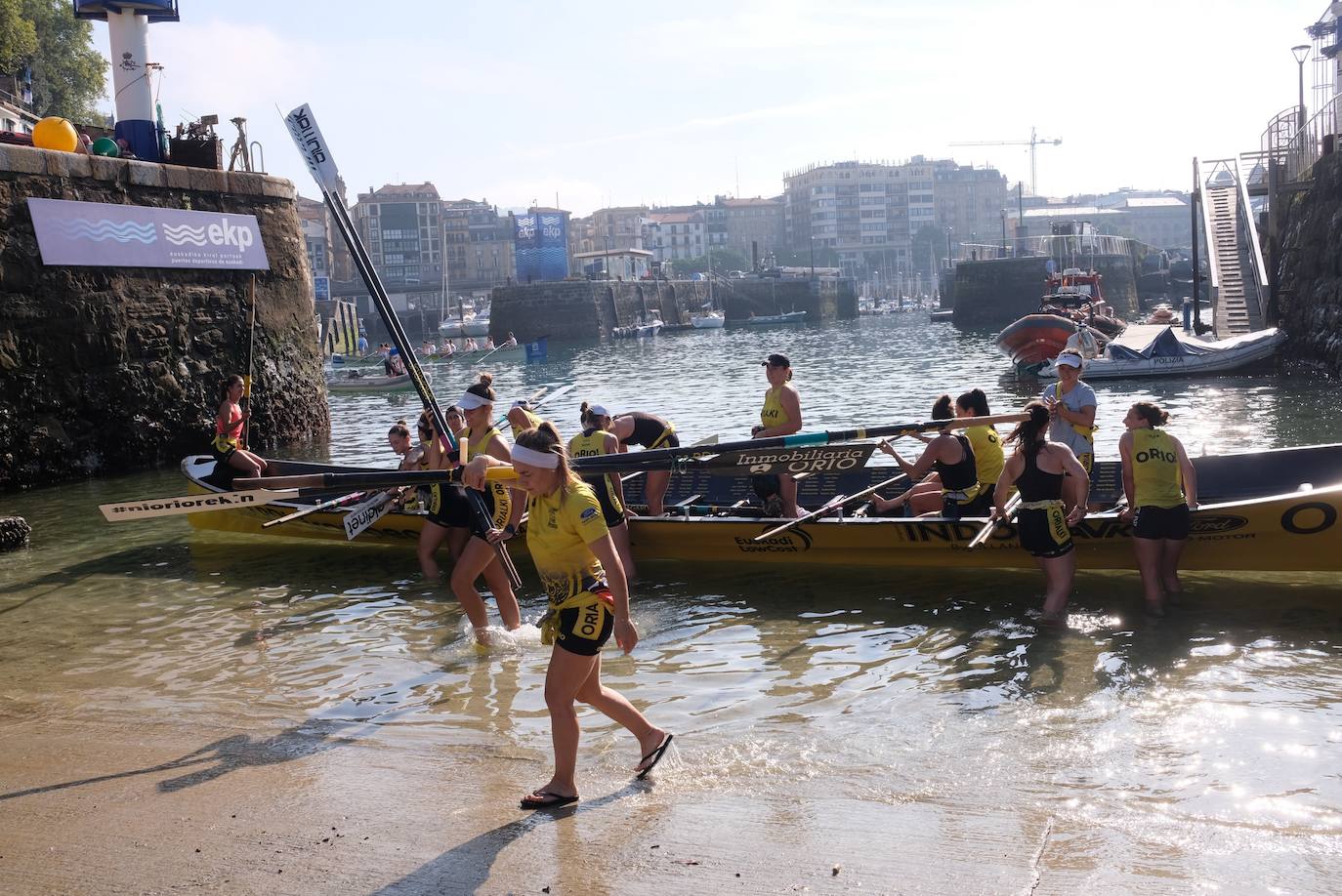 Las mejores fotos del entrenamiento de traineras a la víspera de la Bandera de La Concha
