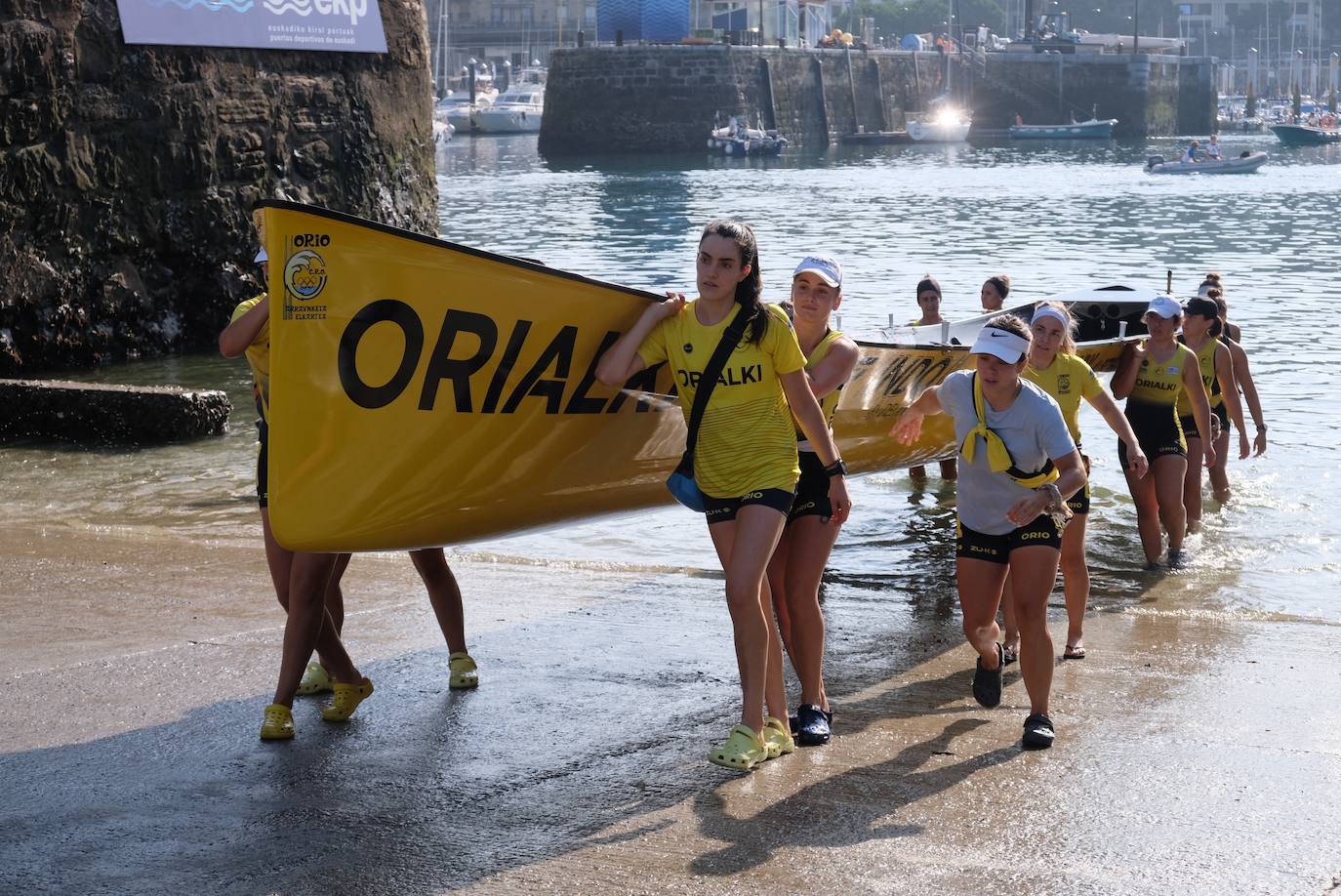 Las mejores fotos del entrenamiento de traineras a la víspera de la Bandera de La Concha