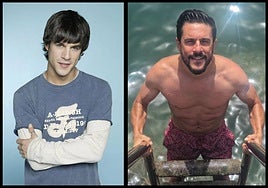 Alejo Sauras en un capítulo de Los Serrano (izquierda) y en su última imagen en Instagram.