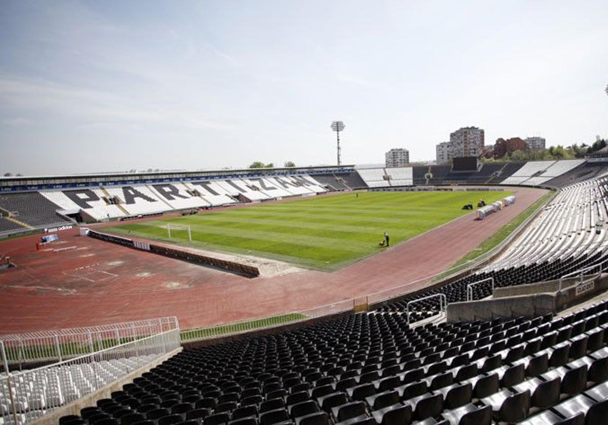 Estadio del Partizan, donde el Maccabi Tel Aviv jugará sus partidos de local de la Europa League.