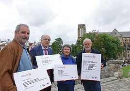 Mizel Hiribarren, Andres Urrutia, Itxaro Borda eta Pantxoa Etchegoin.