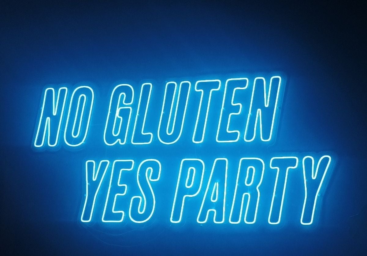 Cartel en uno de los locales de Grosso Napoletano sin gluten.