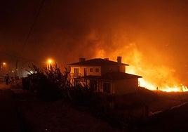 Incendio en Albergaria-a-Velha, Portugal.