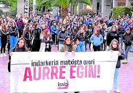 Uno de los actos que condenaron la agresión sexual en Zumarraga.