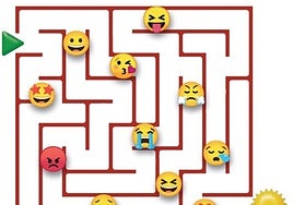 Laberinto incluido en el libro en el que los participantes transitan por emociones positivas y negativas.