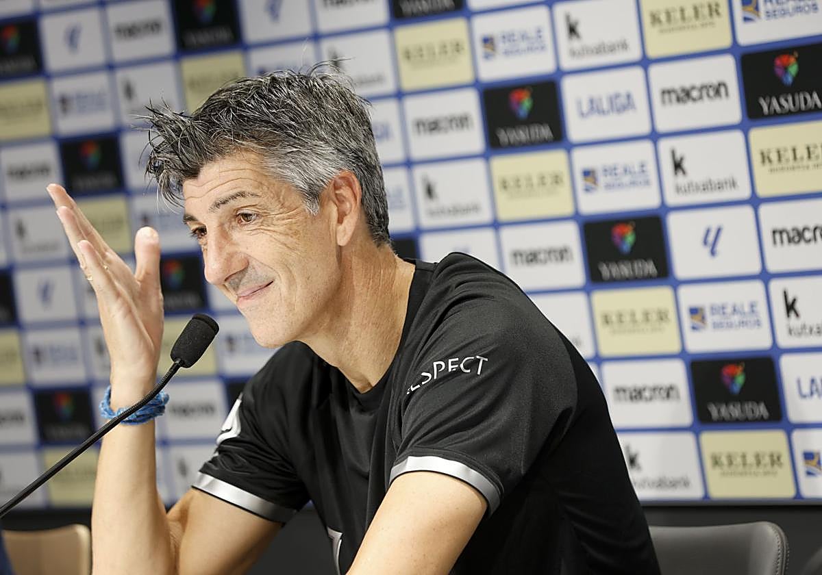 El entrenador de la Real Sociedad, Imanol Alguacil.