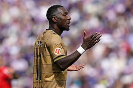 Becker, durante el partido ante el Real Valladolid en el José Zorrilla.