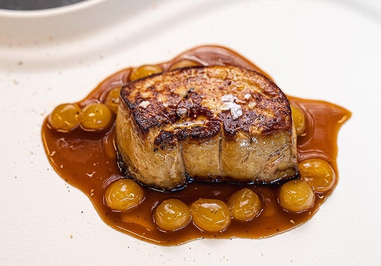 Receta de foie a las uvas de Iñigo Lavado