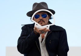 Johnny Depp durante el photocall de esta tarde en el Kursaal