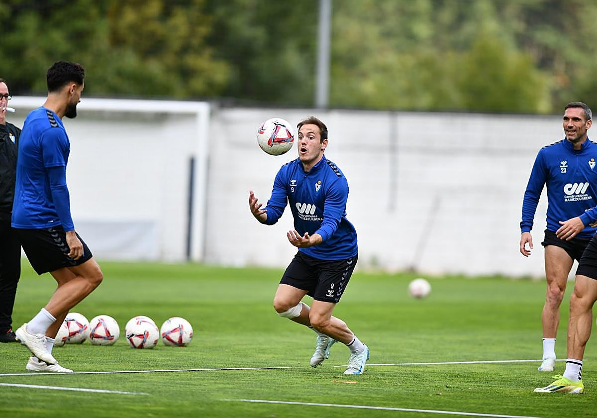 Bautista, en un entrenamiento.