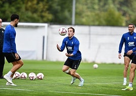 Bautista, en un entrenamiento.