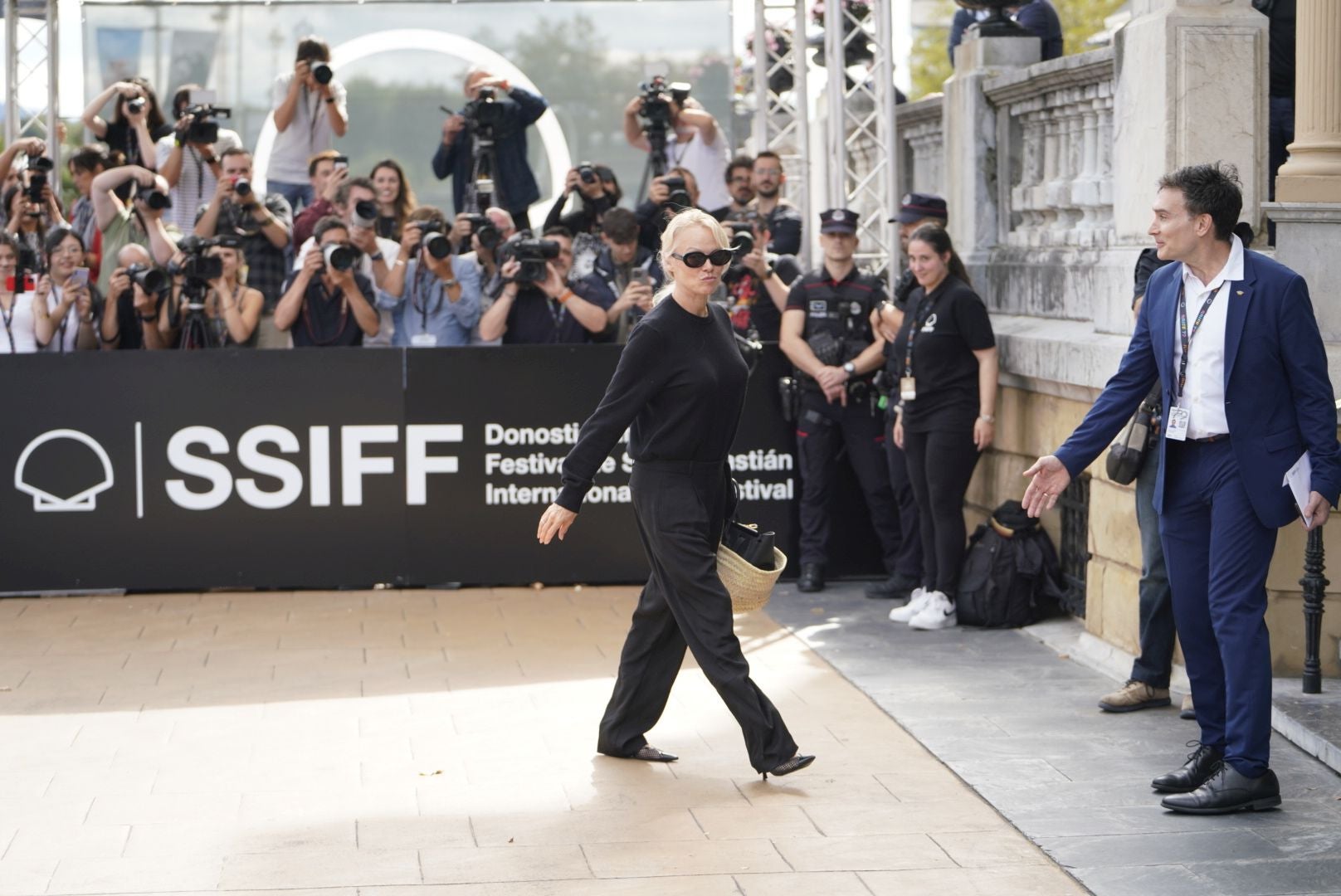 Pamela Anderson ya sonríe en San Sebastián