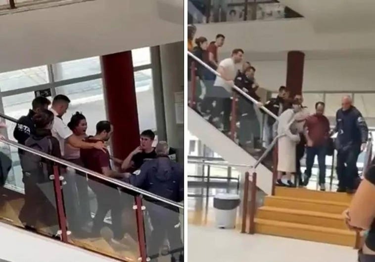 Un profesor de la UPV sale escoltado de Leioa por un escrache de alumnos