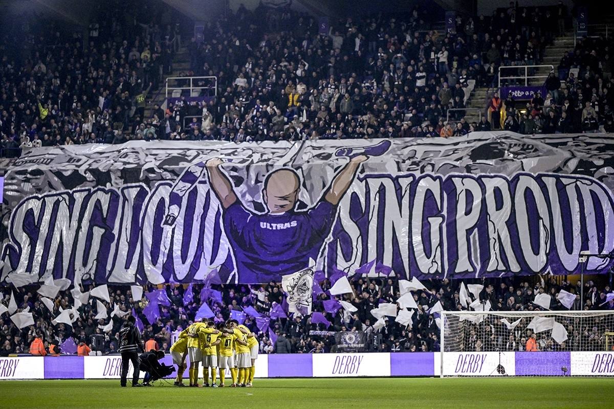 Los ultras del Anderlecht, en un partido