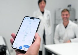 Aplicación móvil de 'Step Oncology', una de las herramientas de IA con las que trabaja el Hospital Donostia para reportar síntomas.