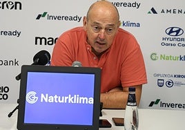 Zubizarreta, en sala de prensa.