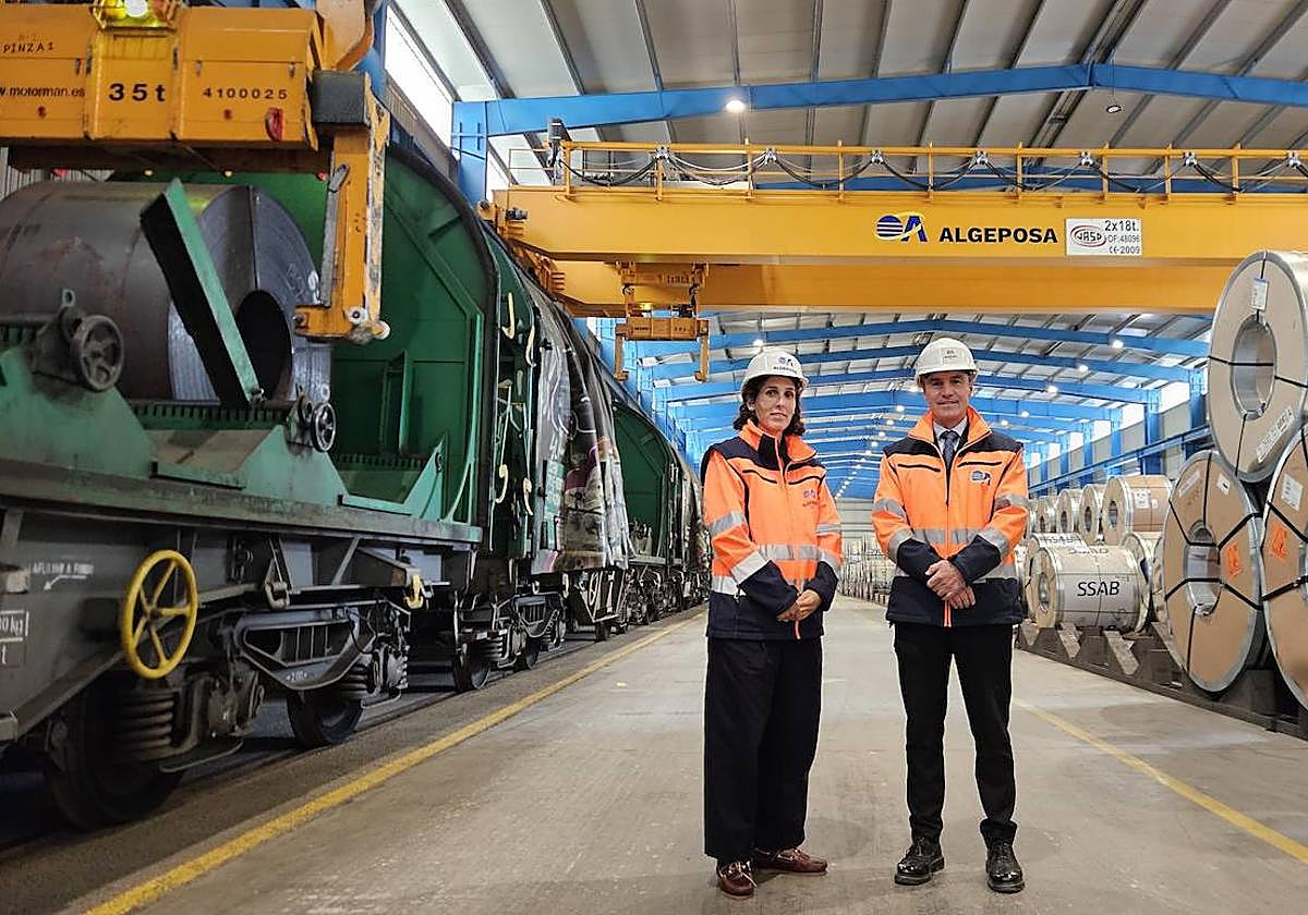 Carmen Echeverria, vicepresidenta de Algeposa, y el director general, Imanol Mintegui.