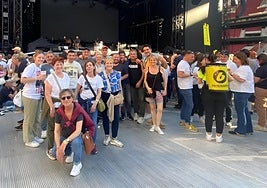 Seguidores guipuzcoanos de Bruce Springsteen, en uno de los conciertos que ofreció el pasado junio en Madrid.