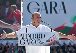 Ortuzar, durante su intervención en el pasado Alderdi Eguna