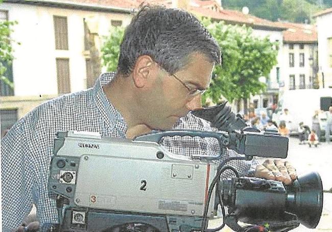 Imanol Zubizarreta en plena grabación.