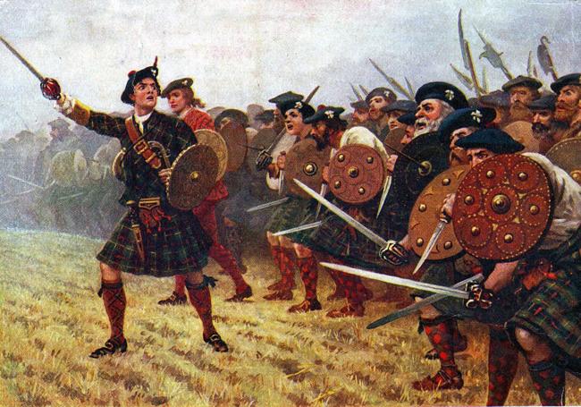 Carga de los clanes jacobitas en Prestonpans, 21 de septiembre de 1745