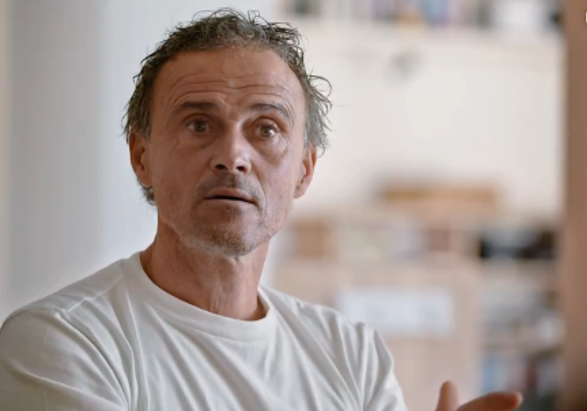 Luis Enrique, en un momento del capítulo donde habla de su hija Xana.