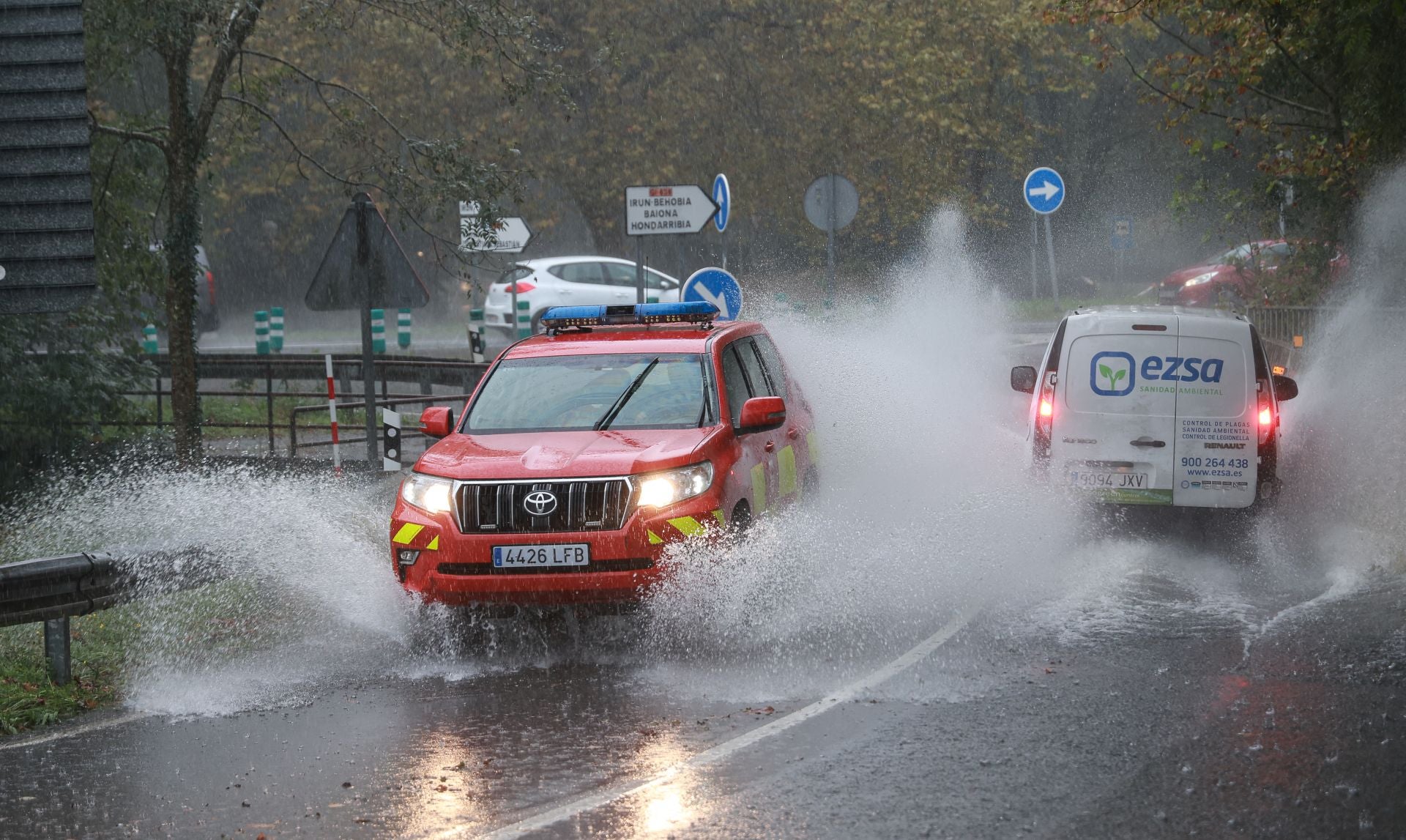 La lluvia hace estragos en el Bidasoa