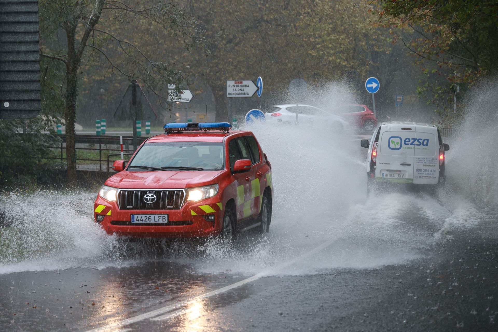 La lluvia hace estragos en el Bidasoa