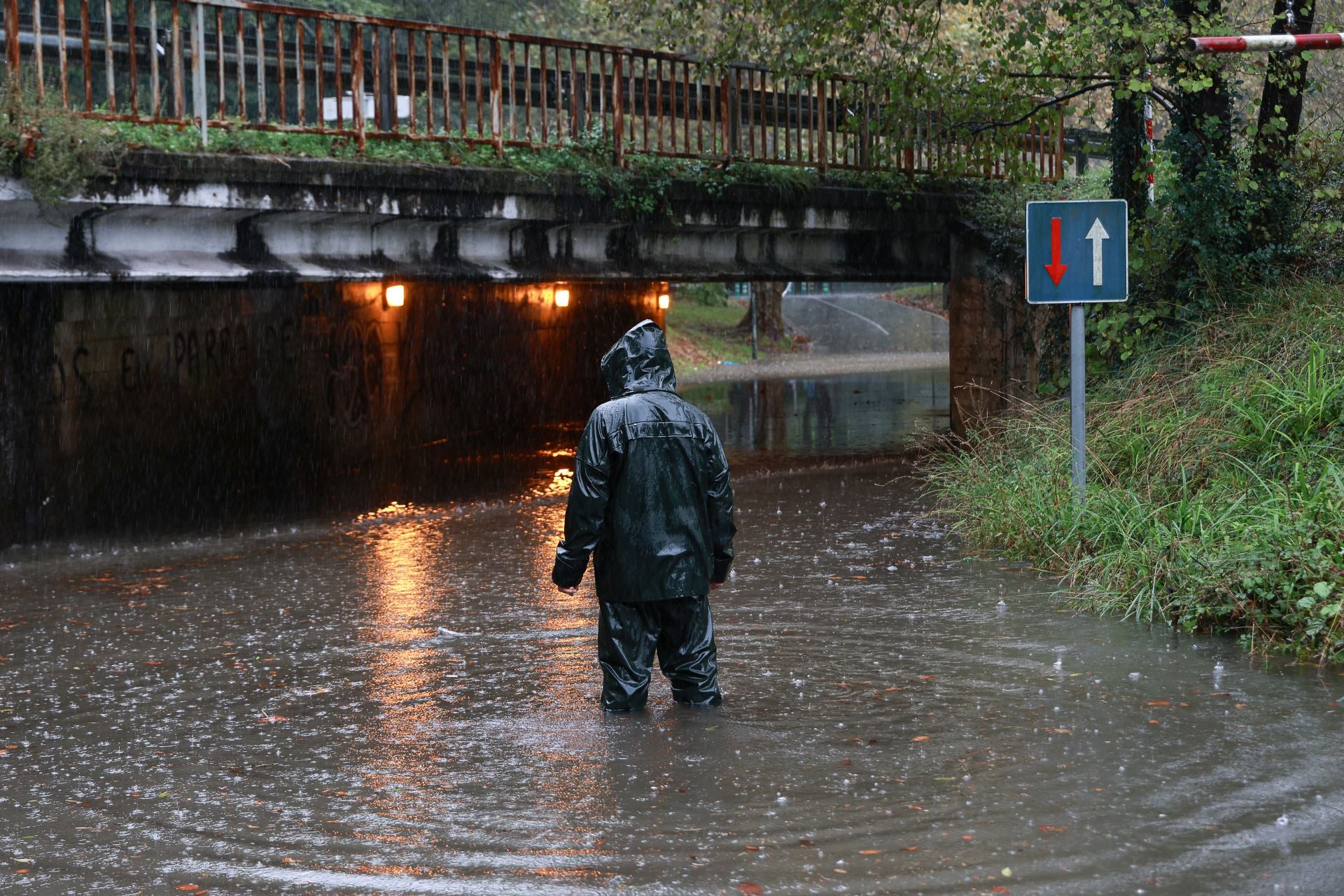 La lluvia hace estragos en el Bidasoa