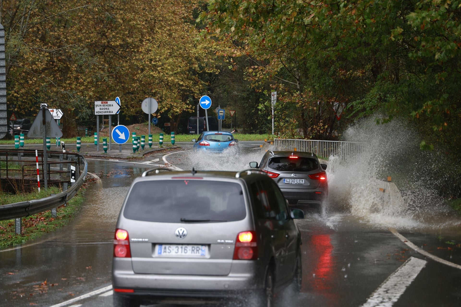 La lluvia hace estragos en el Bidasoa