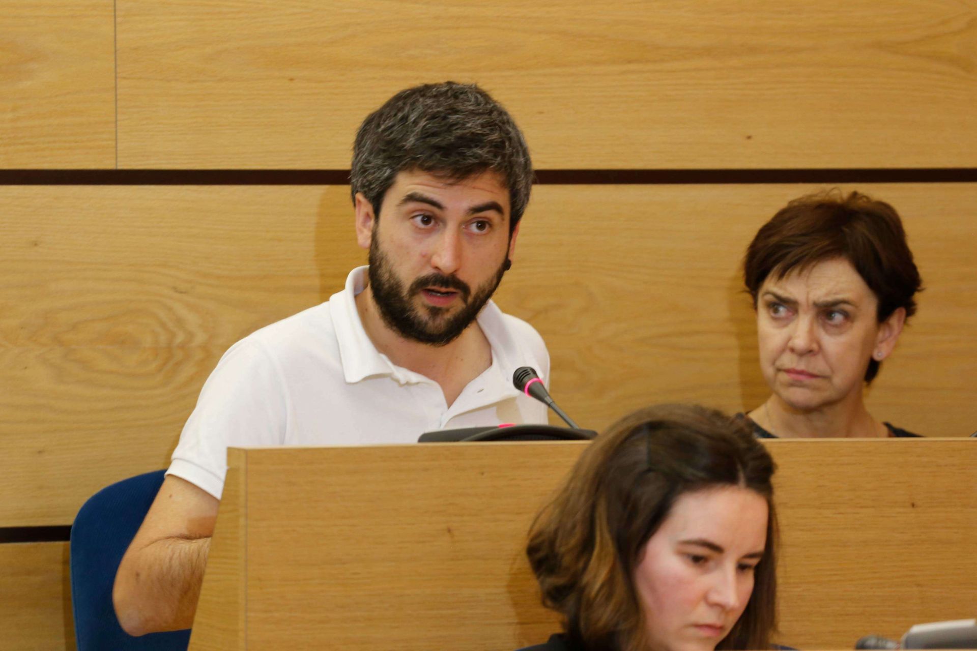 Intervención de Josu Mendikute en un pleno en Eibar, en una imagen de archivo.