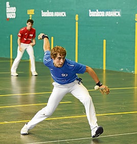 Ibon Ibarra aurrelaria bere Abanca-DV Txapelketako debutan, pasa den astean.