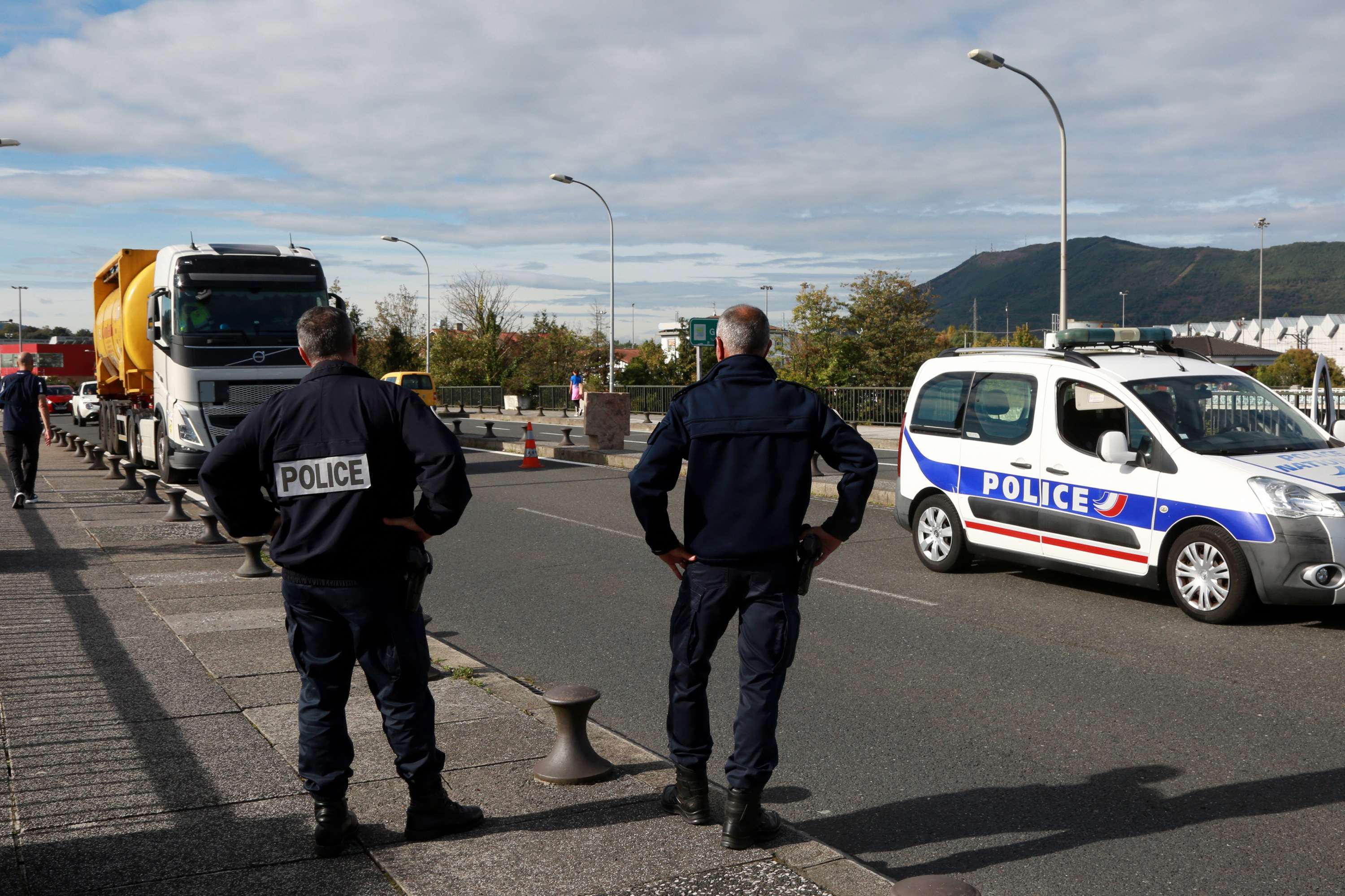 Un control en el Puente de Santiago hace un año.