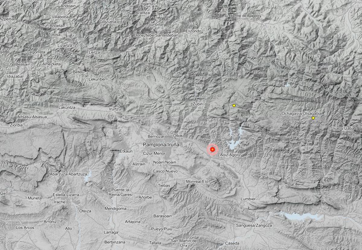 Un terremoto con epicentro en Lizoain se deja sentir en Pamplona y su comarca